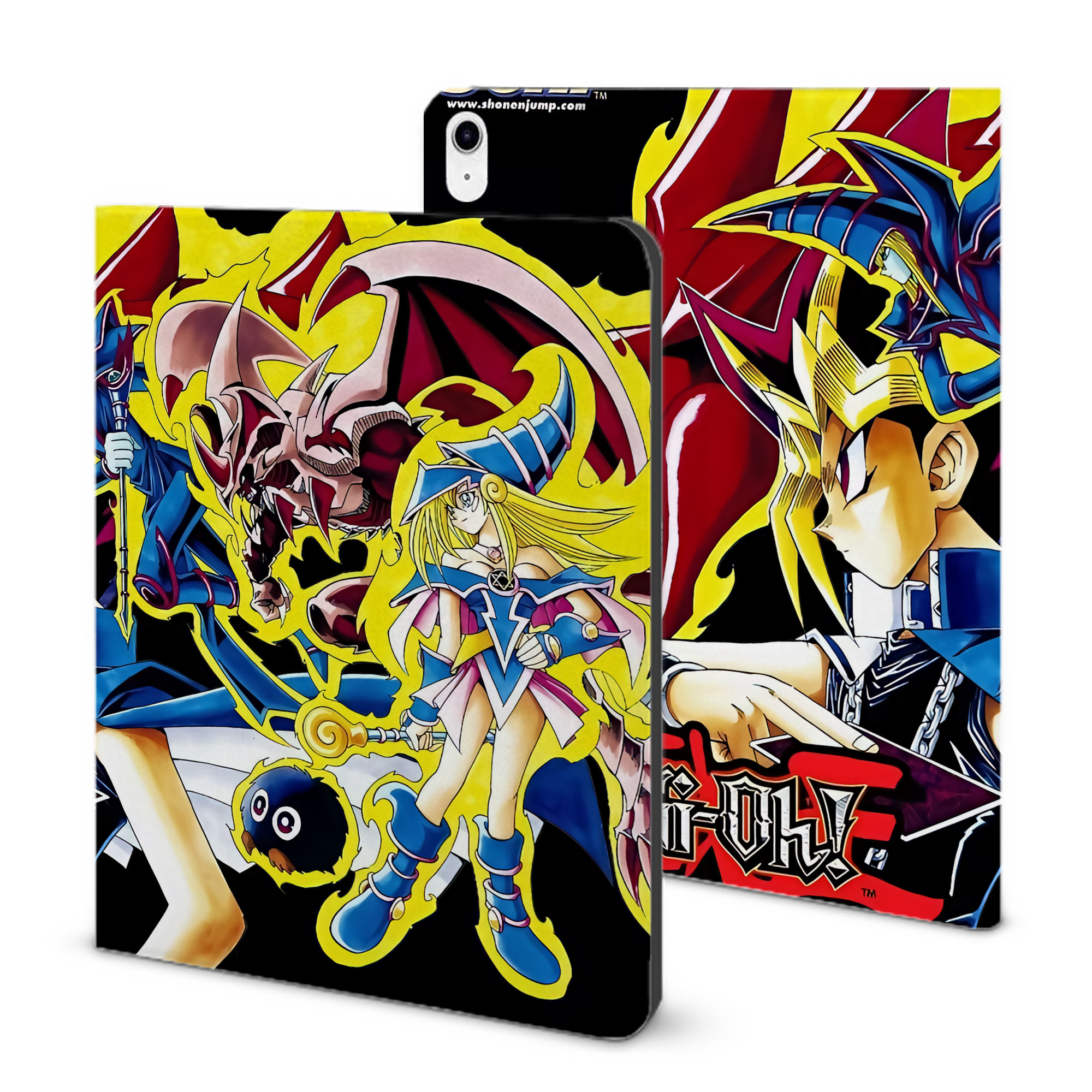 （画像用） 遊☆戯☆王 Yu-Gi-Oh! IPad ケース ブック型 PUレザー TPU 耐衝撃 軽量 薄型 ペン収納なし 全面保護 IPad 各モデル対応